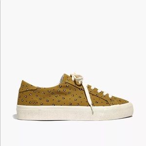 MADEWELL sidewalk low-top sneakers in mini leopard